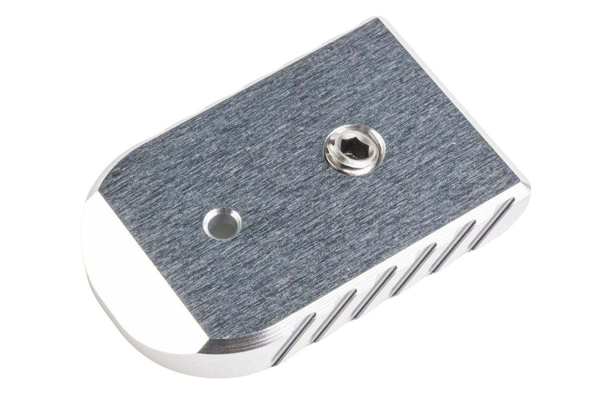 Revanchist Airsoft Aluminum Magazine Base For Tokyo Marui Model 17 V2 Airsoft Magazine (Type A/ Silver)