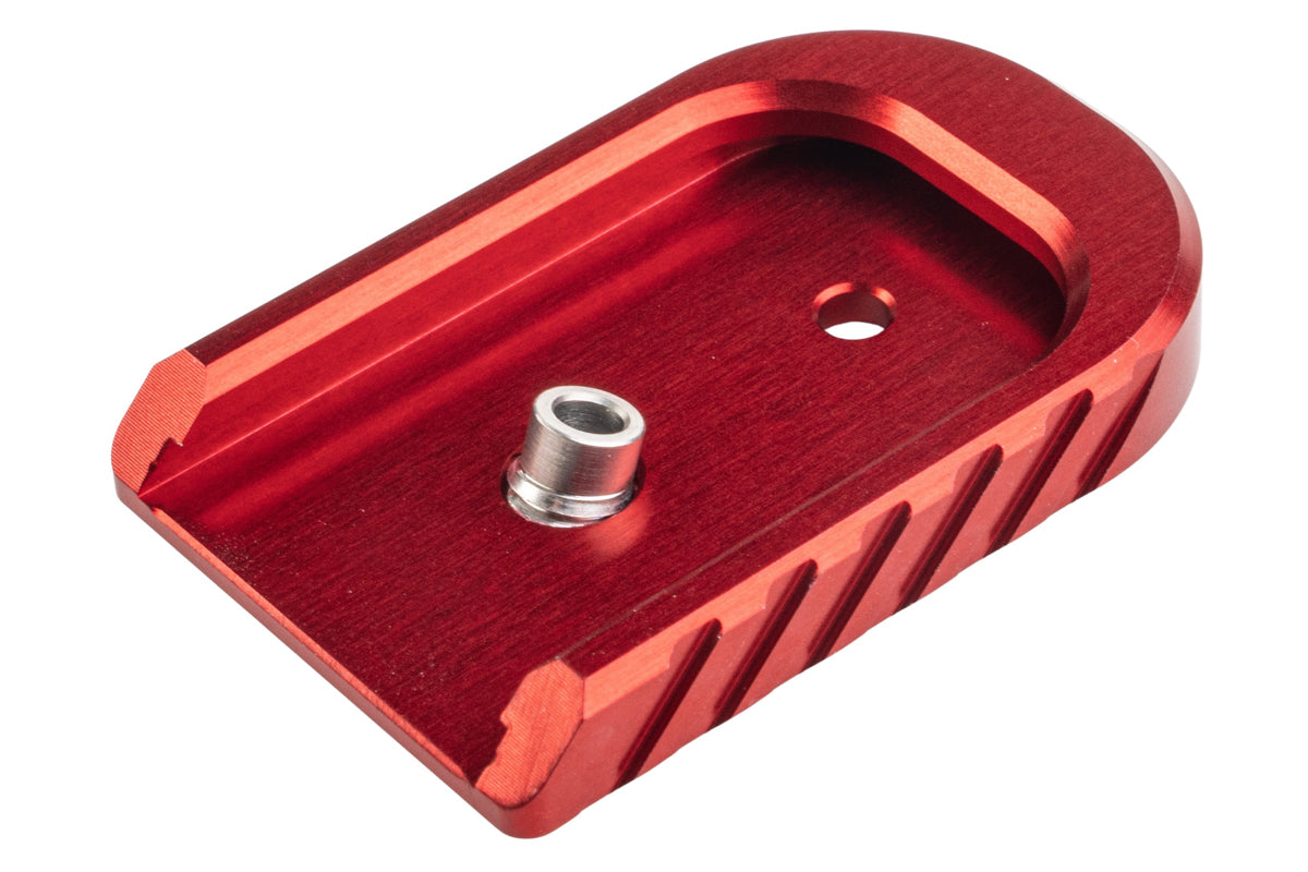 Revanchist Airsoft Aluminum Magazine Base For Tokyo Marui Model 17 V2 Airsoft (Type A/ Red)