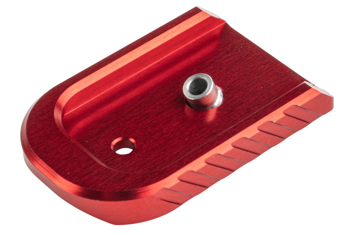 Revanchist Airsoft Aluminum Magazine Base For Tokyo Marui Model 17 V2 Airsoft (Type A/ Red)