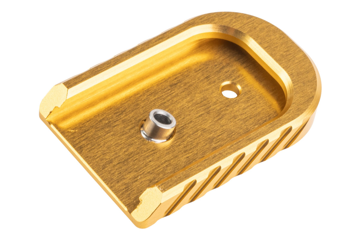 Revanchist Airsoft Aluminum Magazine Base For Tokyo Marui Model 17 V2 Airsoft (Type A/ Yellow)