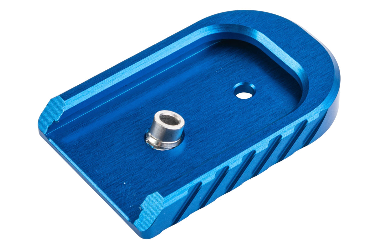 Revanchist Airsoft Aluminum Magazine Base For Tokyo Marui Model 17 V2 Airsoft Magazine (Type A/ Blue)