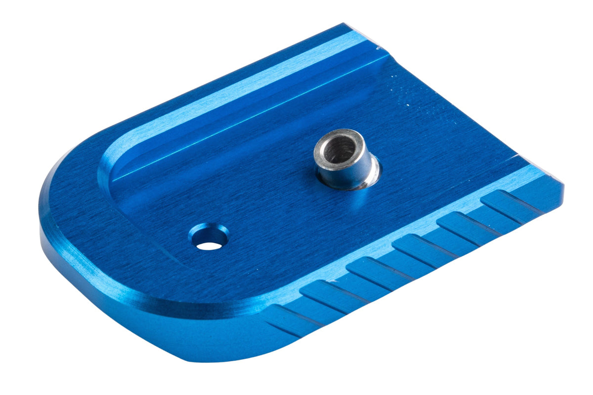Revanchist Airsoft Aluminum Magazine Base For Tokyo Marui Model 17 V2 Airsoft Magazine (Type A/ Blue)