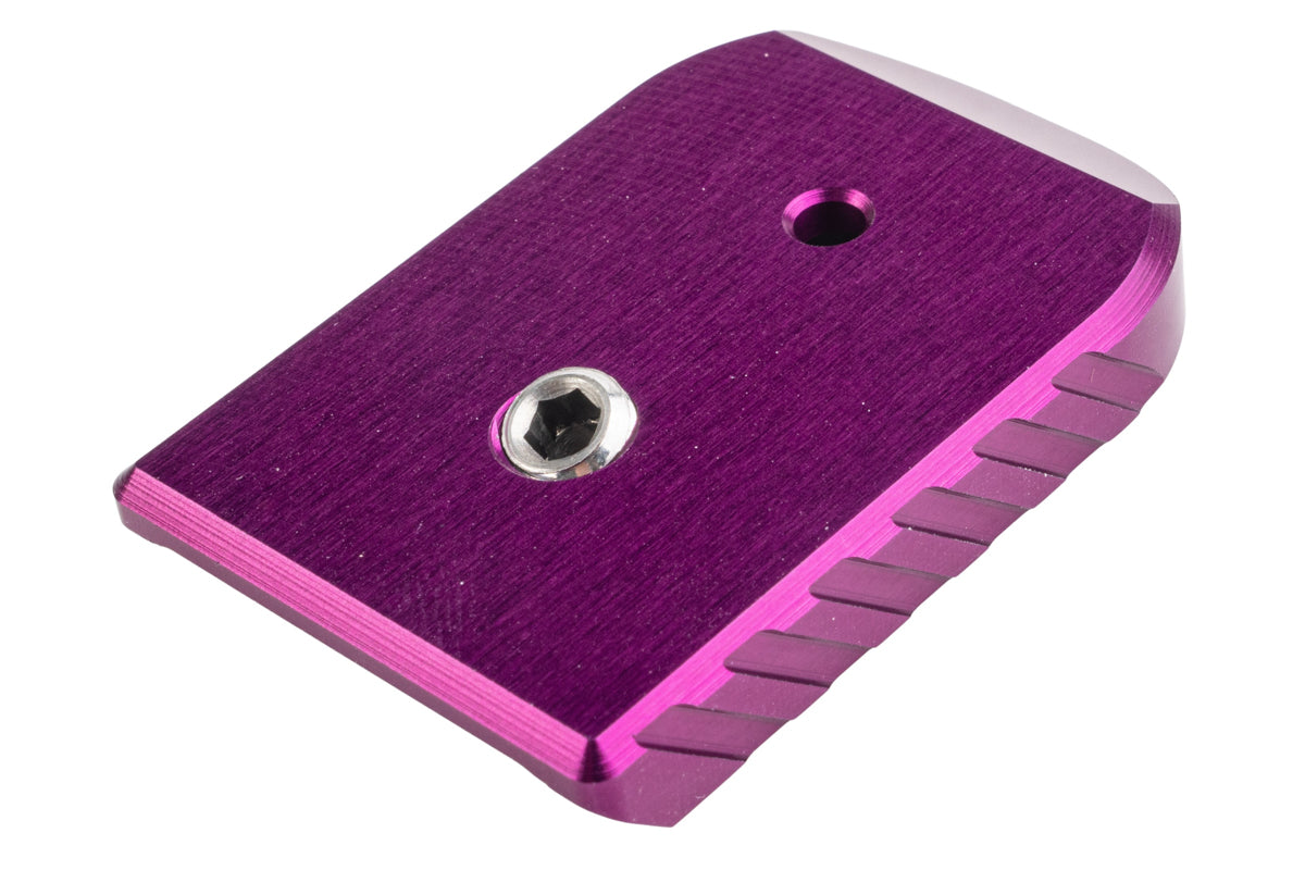 Revanchist Airsoft Aluminum Magazine Base For Tokyo Marui Model 17 V2 Airsoft Magazine (Type A/ Purple)