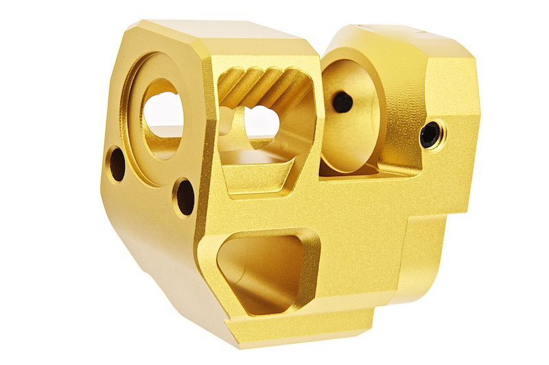 RGW Aluminum KI Velocity Compensator For SIG Sauer P320 GBB Airsoft (Tin Gold/ 14mm CCW, )