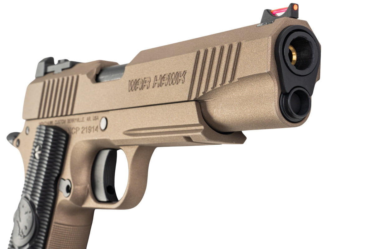 RWA Nighthawk Custom War Hawk Green Gas Airsoft Pistol (Rail Version/ Cerakote Fools Gold)