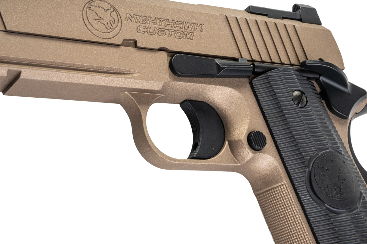 RWA Nighthawk Custom War Hawk Green Gas Airsoft Pistol (Rail Version/ Cerakote Fools Gold)