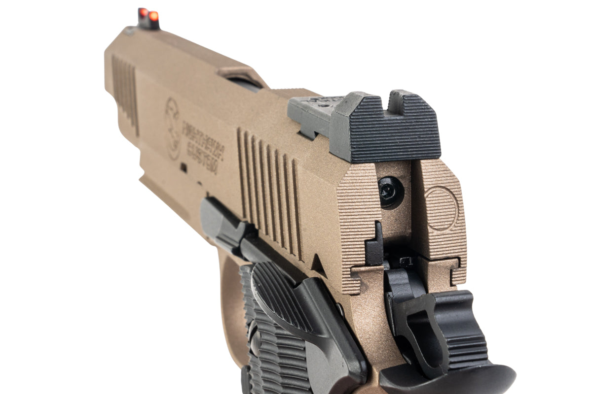 RWA Nighthawk Custom War Hawk Green Gas Airsoft Pistol (Rail Version/ Cerakote Fools Gold)