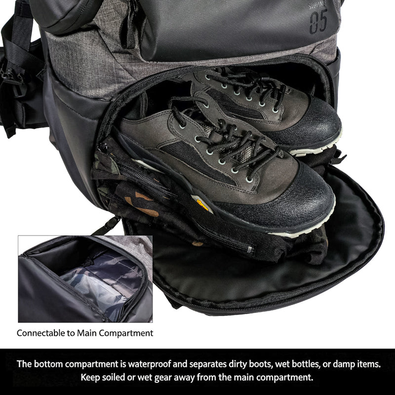Satellite Arms Backpack 75 (800 x 350 x 320mm/ Stealth Black)