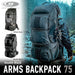 Satellite Arms Backpack 75 (800 x 350 x 320mm/ Stealth Black)