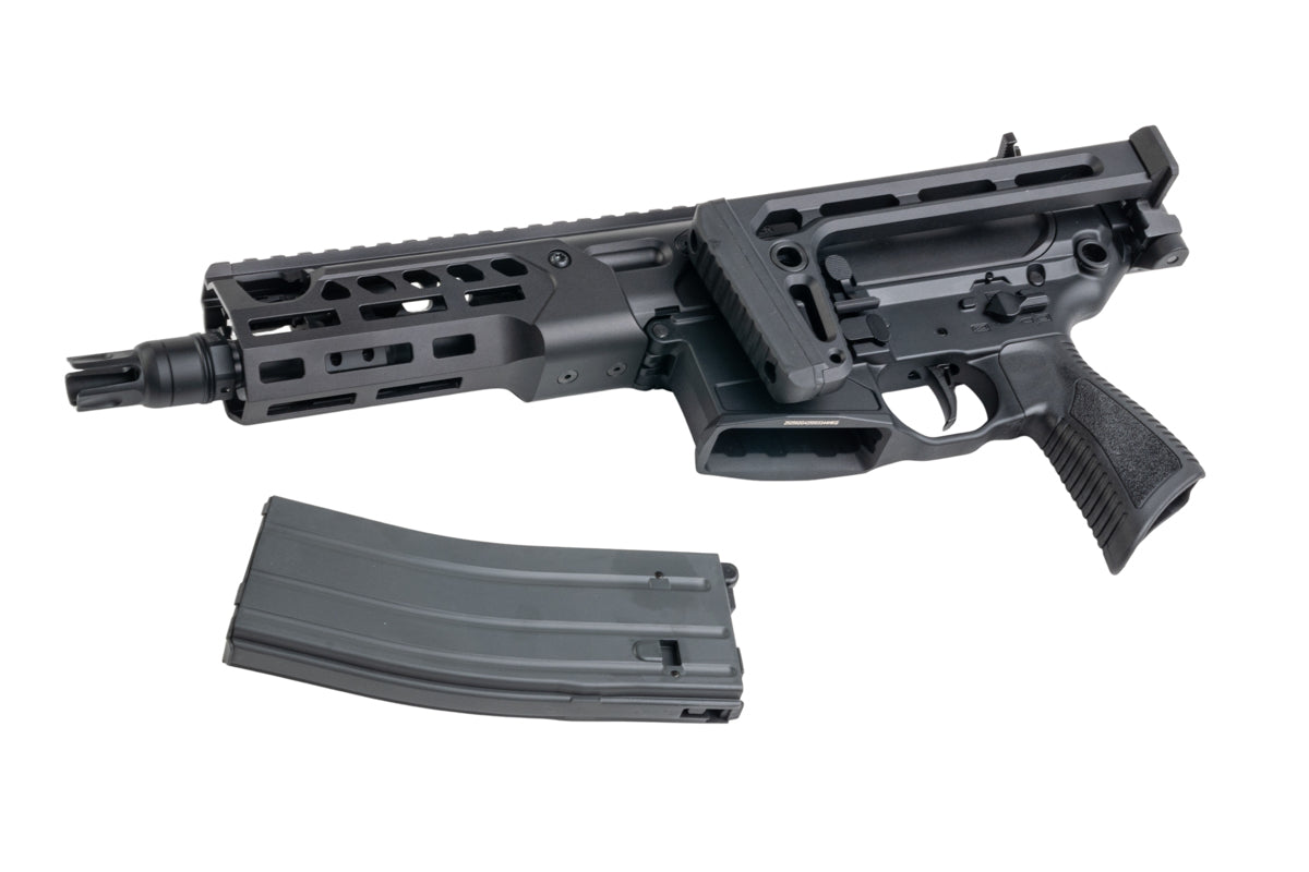 Salvo Precision MCX Rattler LT 6.75 inch MWS GBB Airsoft Rifle - BK (Stainless Steel Bolt)