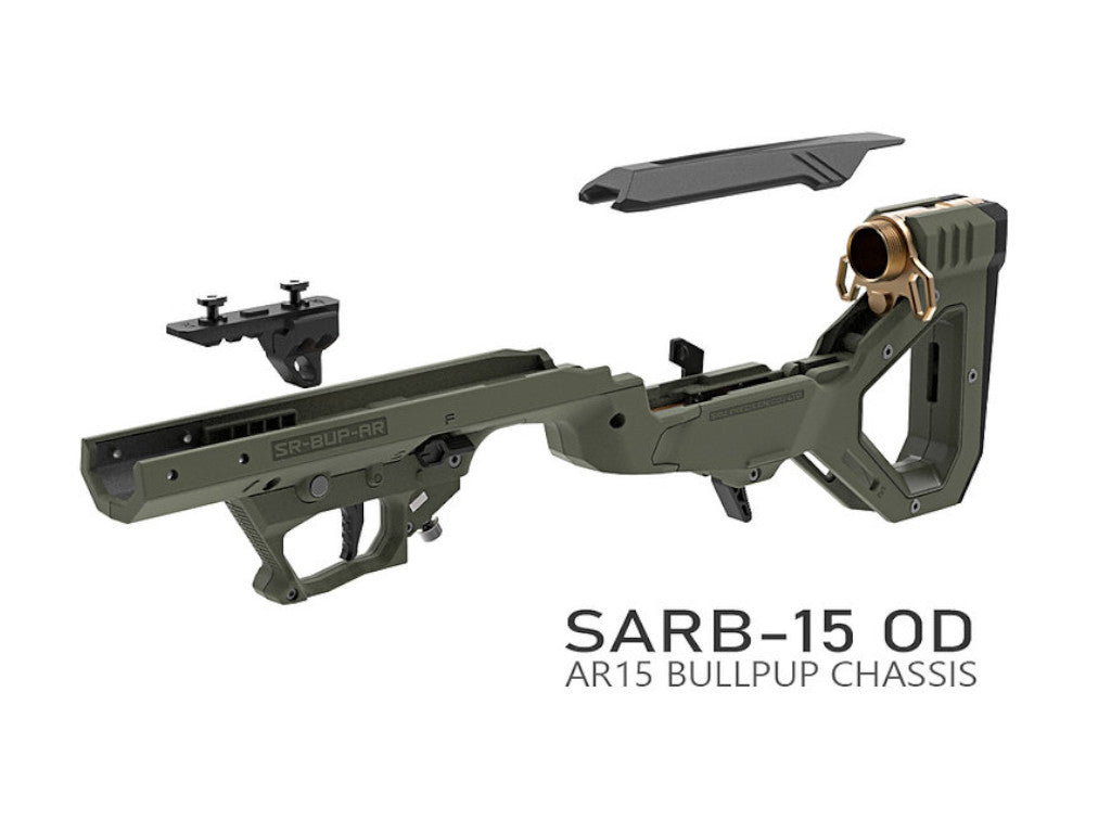 SRU SARB15 bullpup chassis Kit For AR15/ M4 GBB Airsoft (OD)