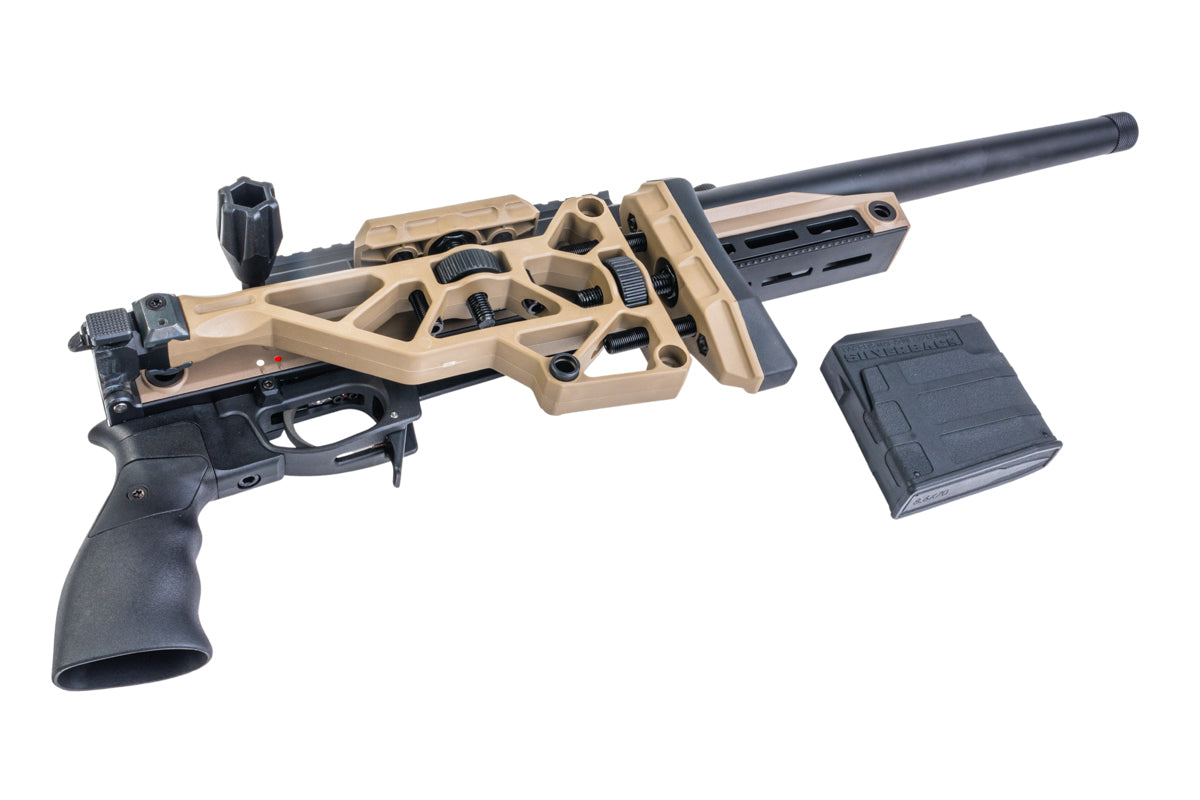 Silverback TAC 41 A2R Airsoft Bolt Action Rifle, Aluminum Chassis & Recon Stock (FDE)
