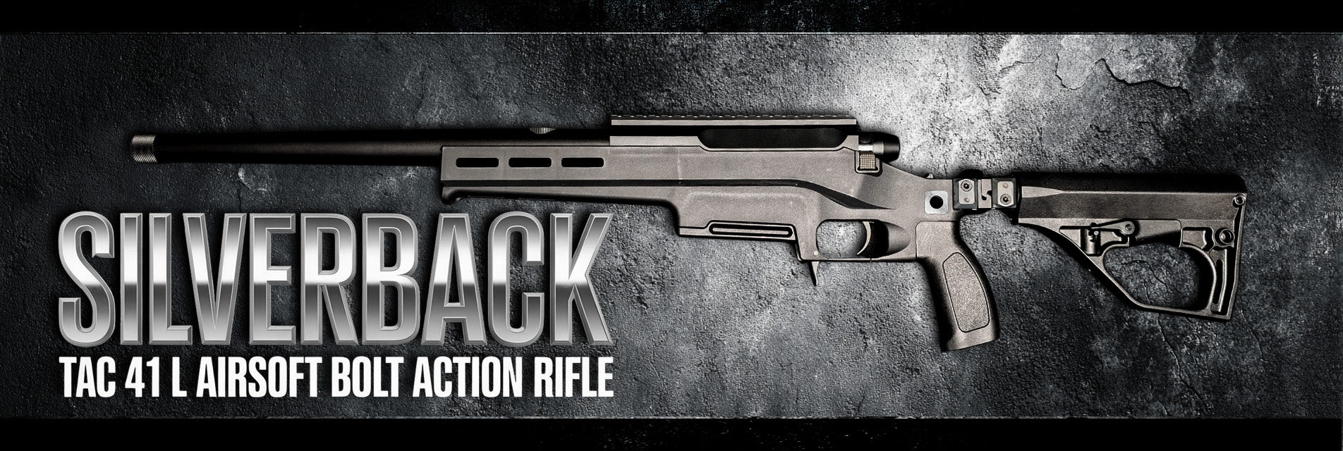 Silverback TAC 41 L Airsoft Bolt Action Rifle, Lite Chassis & Buffer Stock (Black)
