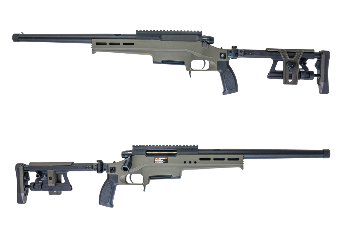 Silverback TAC 41 L Airsoft Bolt Action Rifle, Lite Chassis & Aluminum Stock (Olive Drab)