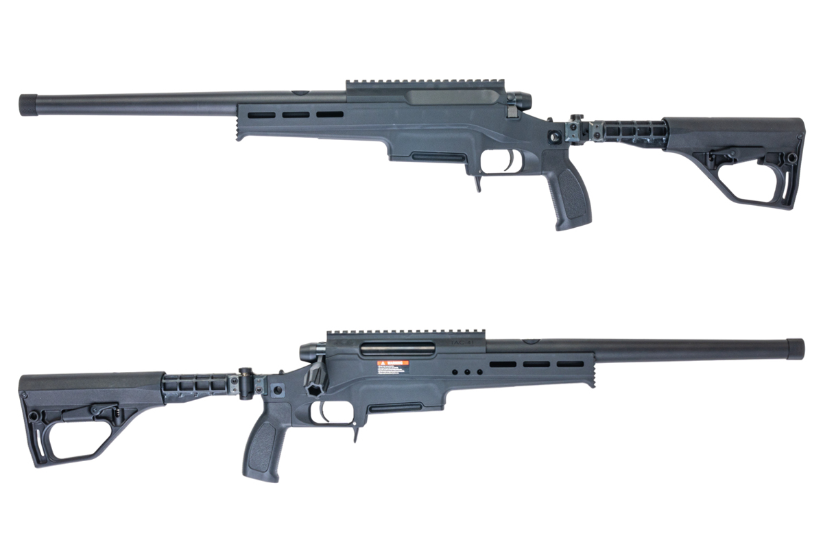 Silverback TAC 41 L Airsoft Bolt Action Rifle, Lite Chassis & Buffer Stock (Black)