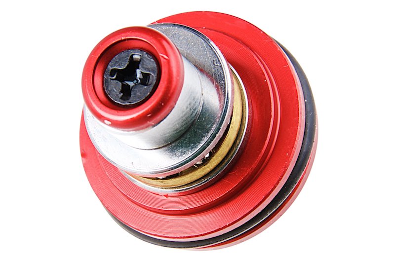 SHS Airsoft Aerail High Flow Bearing Piston Head (Red, 8 Holes)