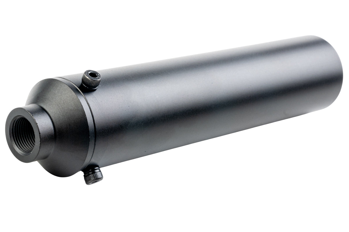 Maddog Customs CNC QBQ Aluminum HEL E4A Dummy Silencer -V2, Short Version, Black (14mm CCW)