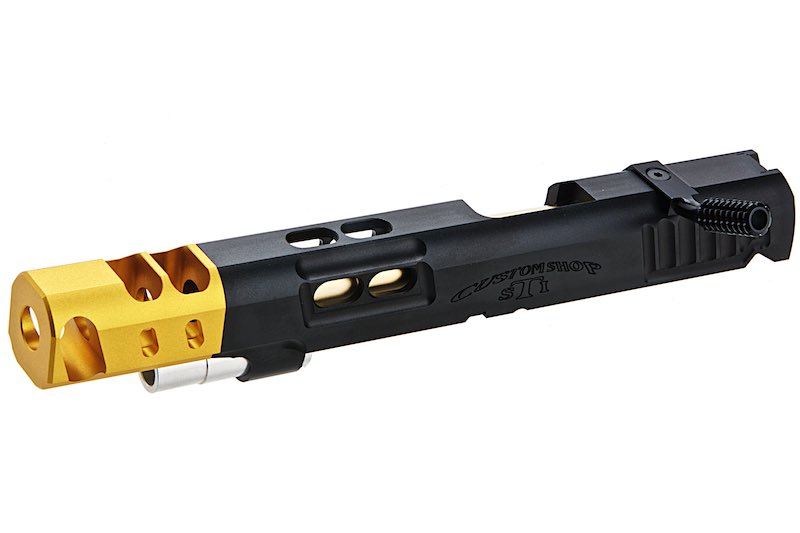 Airsoft Masterpiece S Style DVC Open Slide w/ Gold Compensator for Marui Hi-Capa GBB Airsoft Gun (6inch)