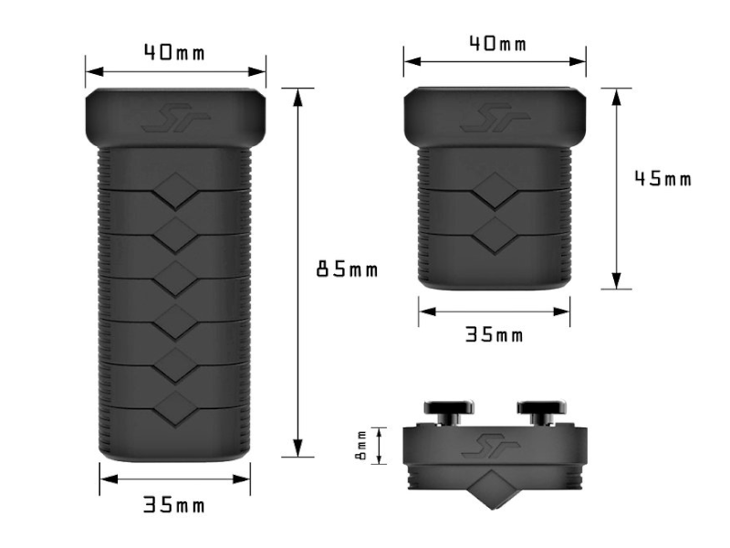 SRU Katana Grip (Adjustable Length from 45mm to 85mm)