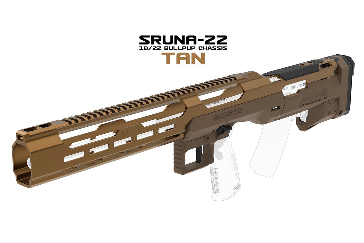 SRU SRUNA-22 bullpup chassis Kit For RUGER 10/22, KJ-WORKS KC02 (TAN)