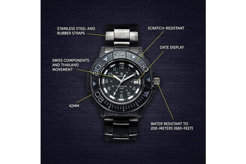 Smith & Wesson Diver Tritium Watch (Orange)