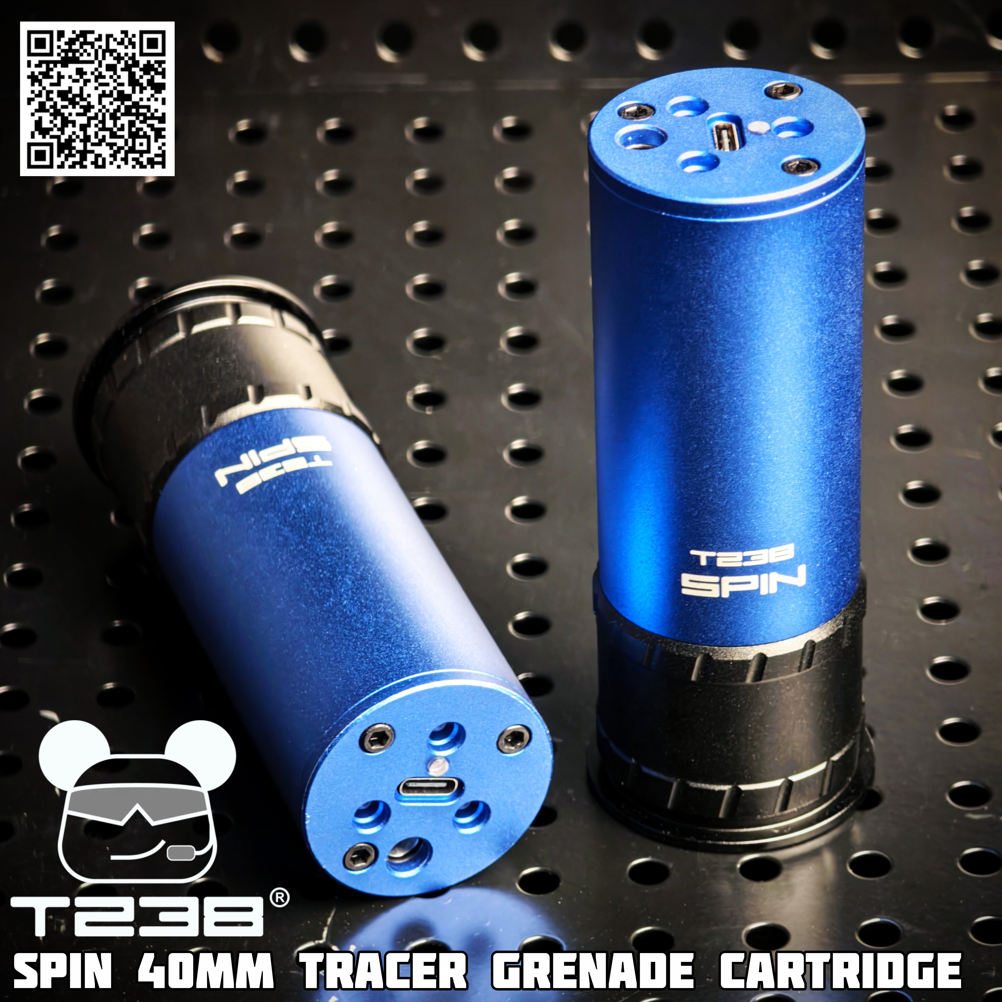 T238 SPIN 40mm Tracer Airsoft Grenade Cartridge