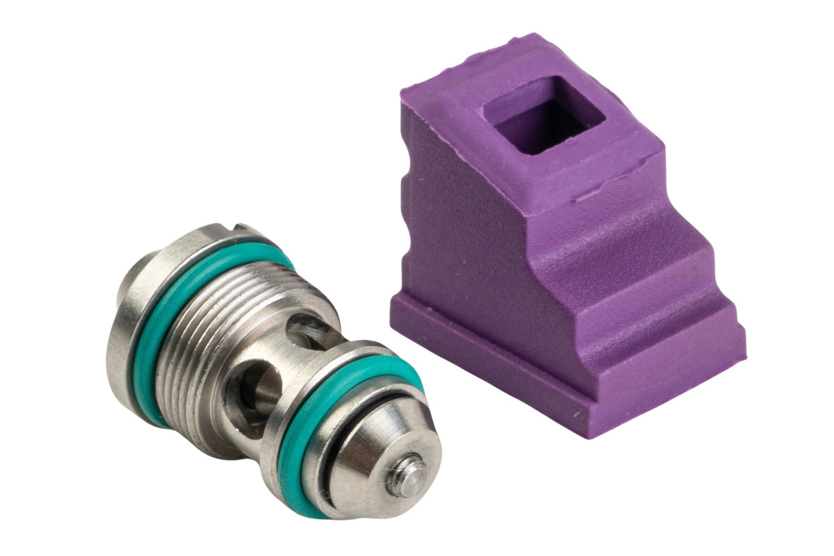 T8 Stainless Steel Magazine Output Valve w/70 degree Gas Route for Tokyo Marui P320 GBB Airsoft Magazine