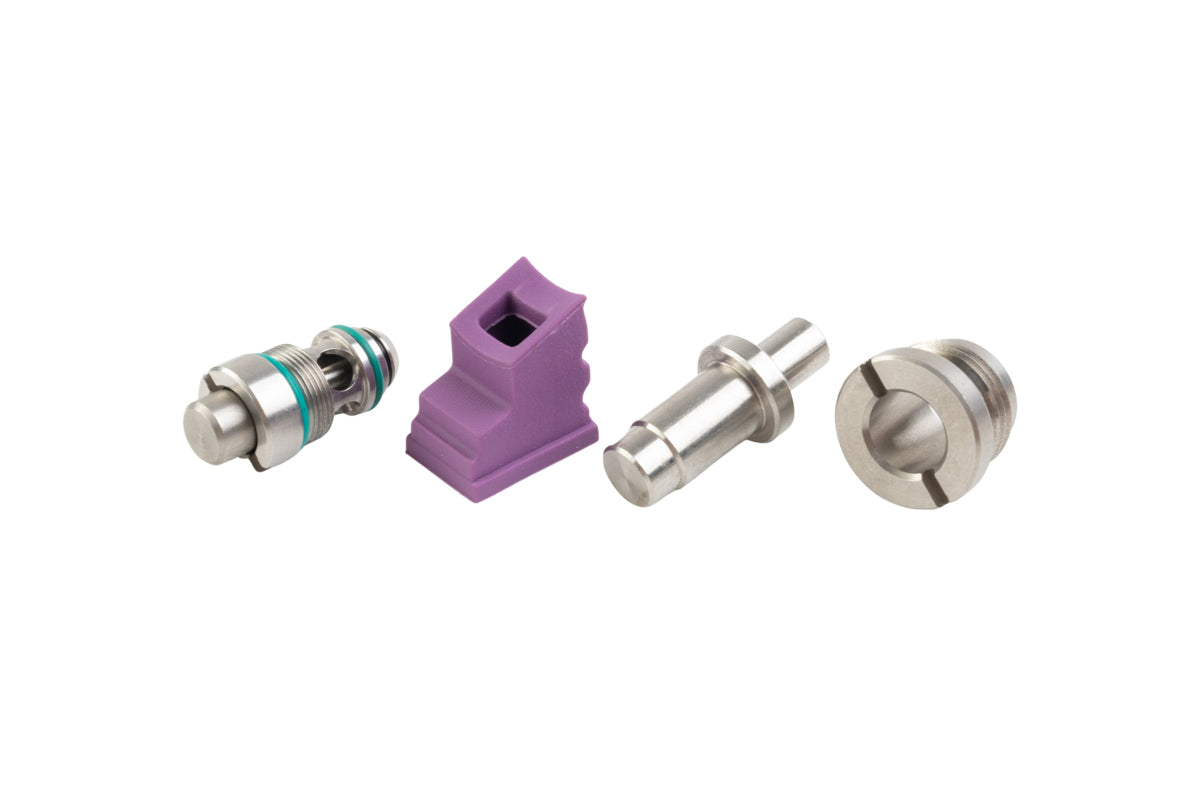T8 Steel Valve Knocker & Output Valve with 70 degrees Gas Route for EMG Lancer L5AWM MWS Magazine