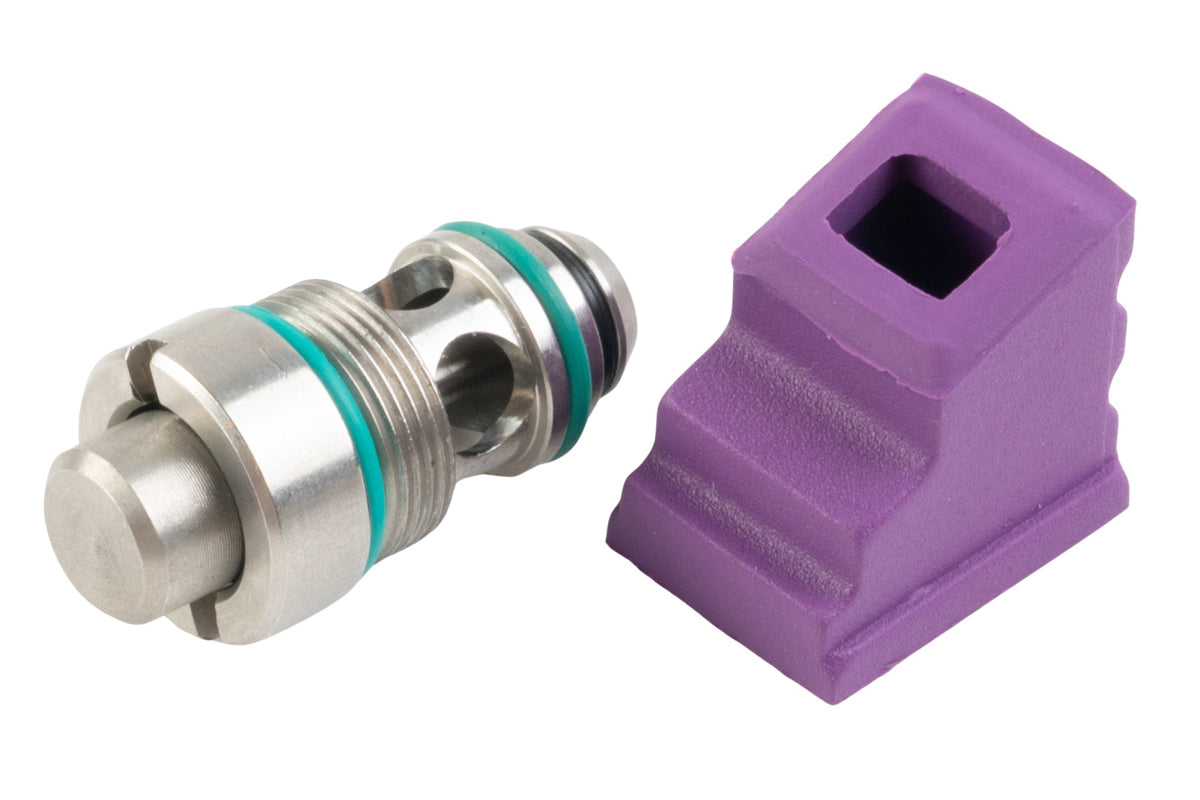 T8 Stainless Steel Magazine Output Valve w/70 degree Gas Route for Tokyo Marui 1911 Magazine GBB Airsoft