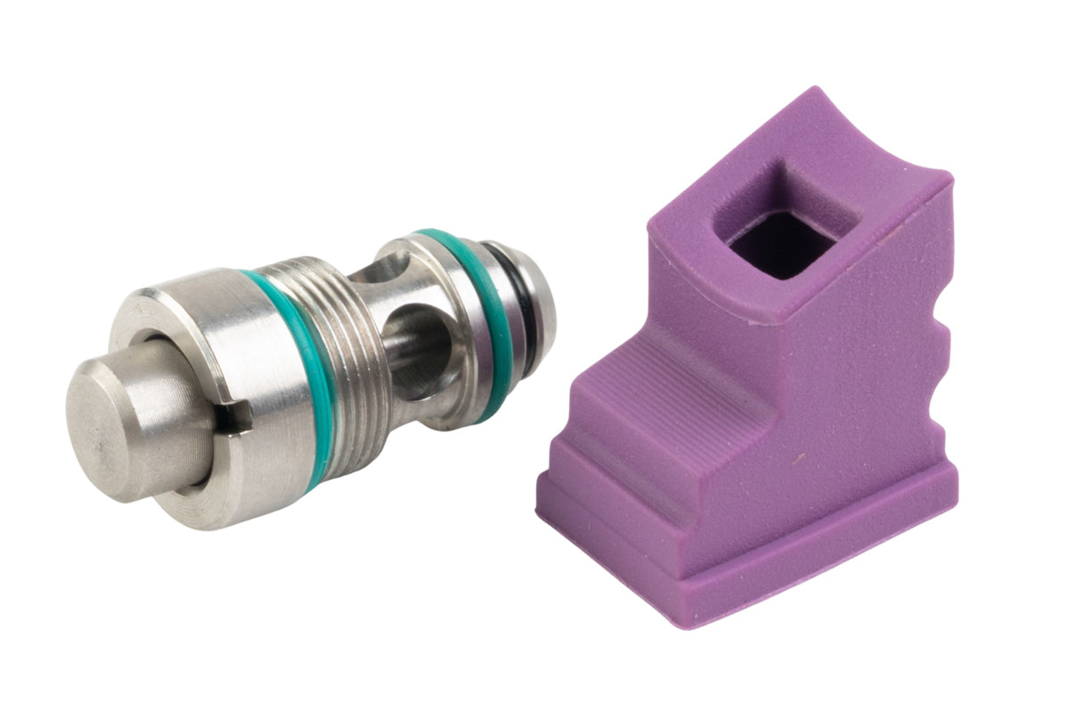 T8 Stainless Steel Magazine Output Valve w/ 70 degree Gas Route