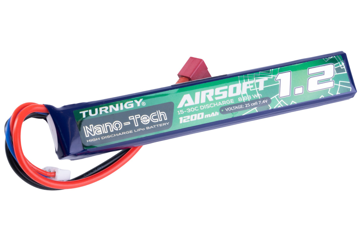 Turnigy Nano-tech 7.4V 1200mAh 2S 15~30C Lipo Airsoft Pack (T-Connector)