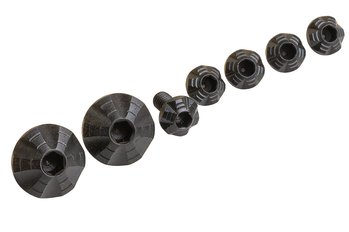 Dr. Black Stainless Steel Type A Custom Grip Screw for Aluminum Grip (7pcs)