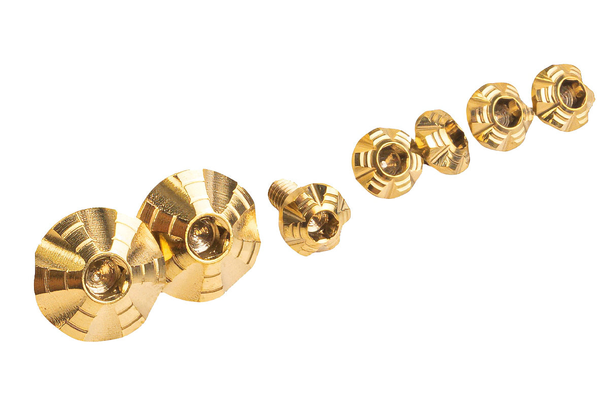Dr. Black Stainless Steel Type A Custom Grip Screw for Aluminum Grip (7pcs/ Gold)