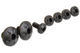 Dr. Black Stainless Steel Type B Custom Grip Screw for Aluminum Grip (7pcs)