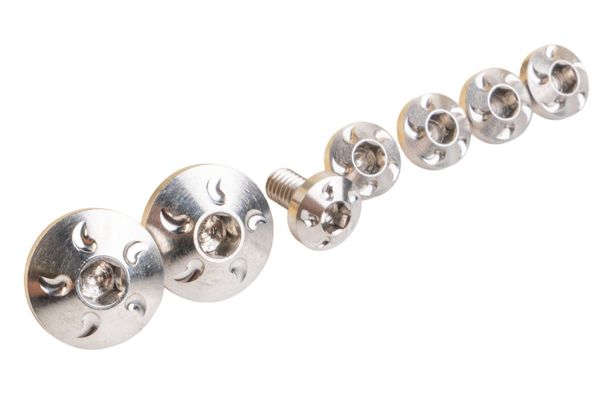 Dr. Black Stainless Steel Type B Custom Grip Screw for Aluminum Grip (7pcs/ Silver)