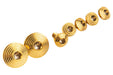Dr. Black Stainless Steel Type C Custom Grip Screw for Aluminum Grip (7pcs/ Gold)
