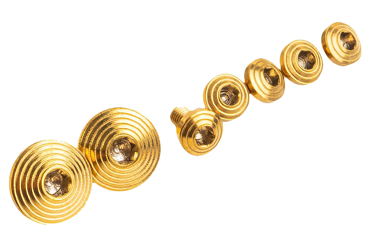 Dr. Black Stainless Steel Type C Custom Grip Screw for Aluminum Grip (7pcs/ Gold)