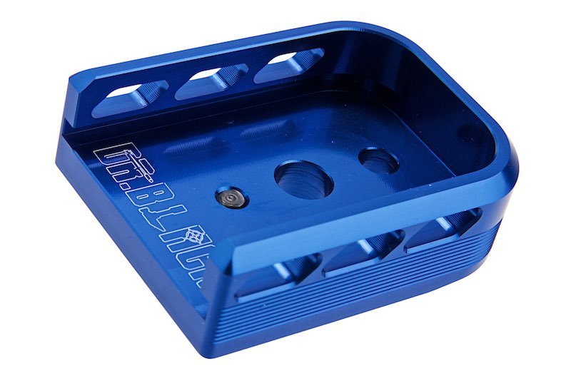 Dr. Black Aluminum Type B Magazine Base For Tokyo Marui Hi Capa 5.1 GBB AIrsoft (Blue)