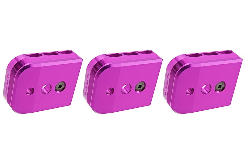 Dr. Black Aluminum Type B Magazine Base For Tokyo Marui Hi Capa 5.1 GBB AIrsoft (Purple)