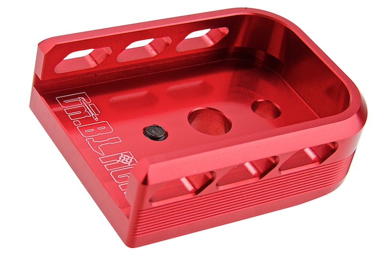 Dr. Black Aluminum Type B Magazine Base For Tokyo Marui Hi Capa 5.1 GBB AIrsoft (Red)