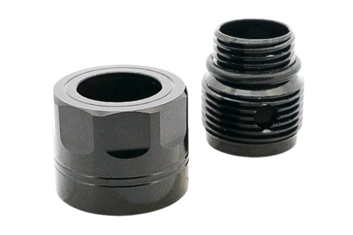 Dr. Black Aluminum Type A Barrel Thread Protector With Adapter (11mm CW to 14mm CCW)