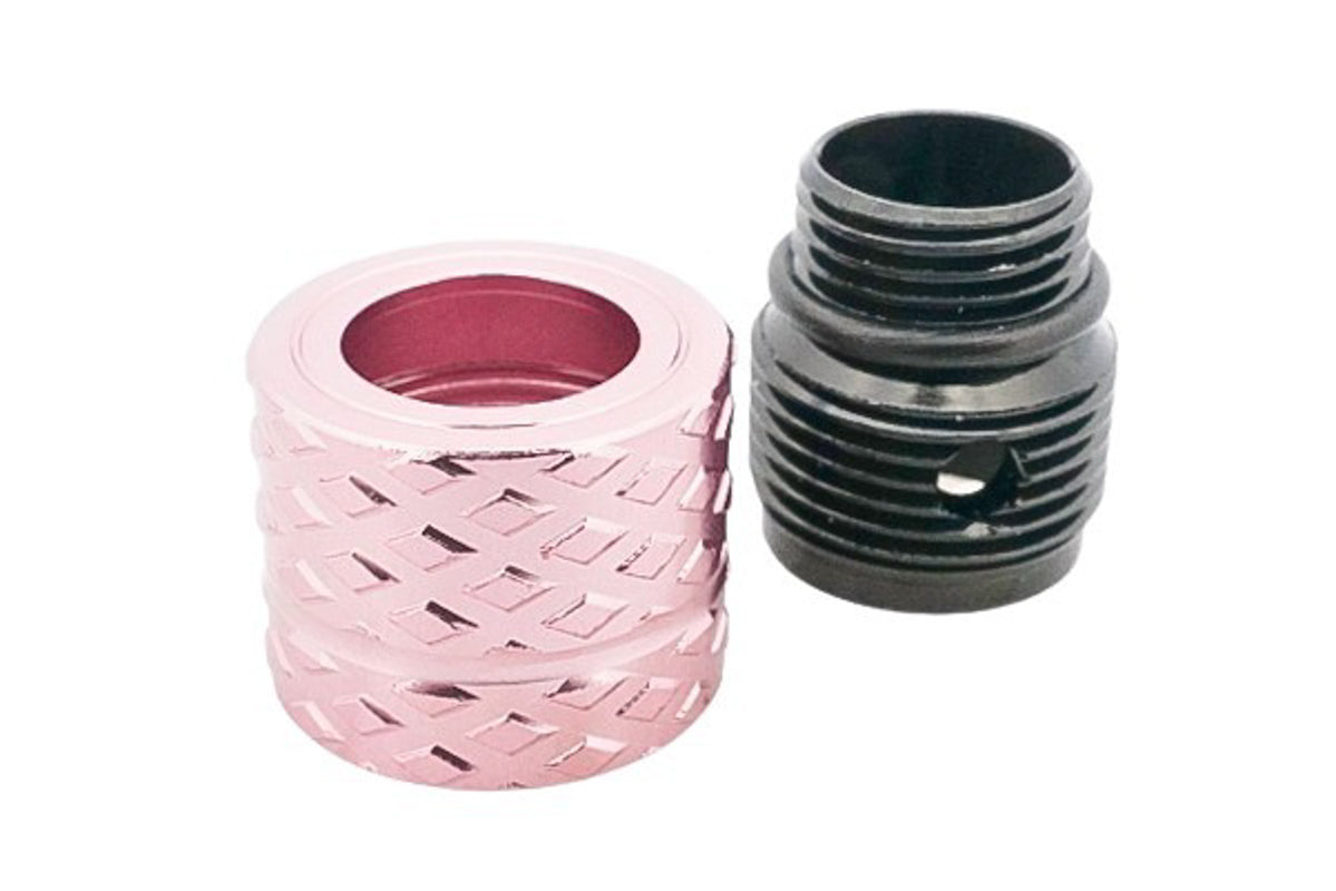 Dr. Black Aluminum Type B Barrel Thread Protector With Adapter (11mm CW to 14mm CCW/ Pink)