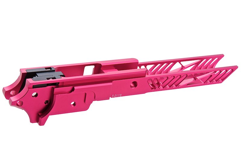 Dr. Black CNC Aluminum 4.3 inch Frame For Tokyo Marui Hi Capa GBB Airsoft (Type 1/ Magenta)