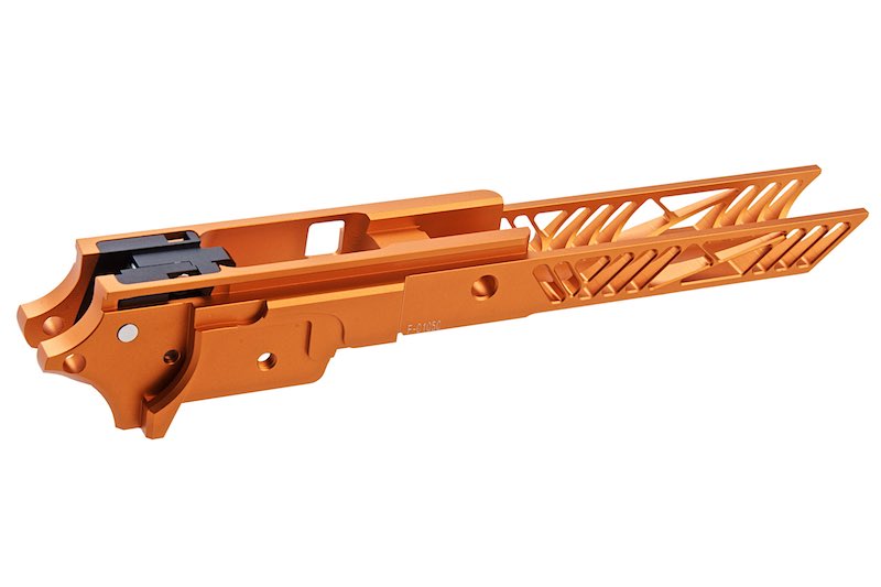Dr. Black CNC Aluminum 4.3 inch Frame For Tokyo Marui Hi Capa GBB Airsoft (Type 1/ Orange)