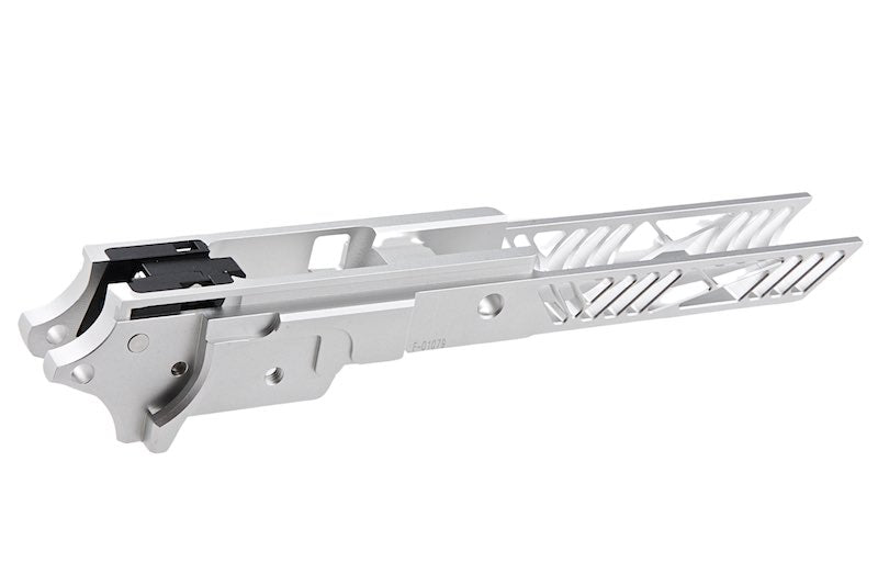 Dr. Black CNC Aluminum 4.3 inch Frame For Tokyo Marui Hi Capa GBB Airsoft (Type 1/ Silver)