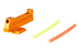 Dr. Black Aluminum Fiber Optic Front Sight For Tokyo Marui Hi Capa GBB Airsoft (Orange)