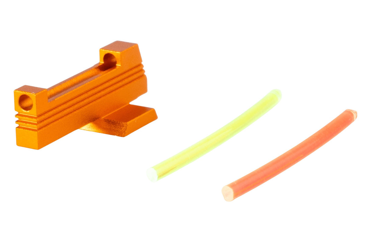 Dr. Black Aluminum Fiber Optic Front Sight For Tokyo Marui Hi Capa GBB Airsoft (Orange)