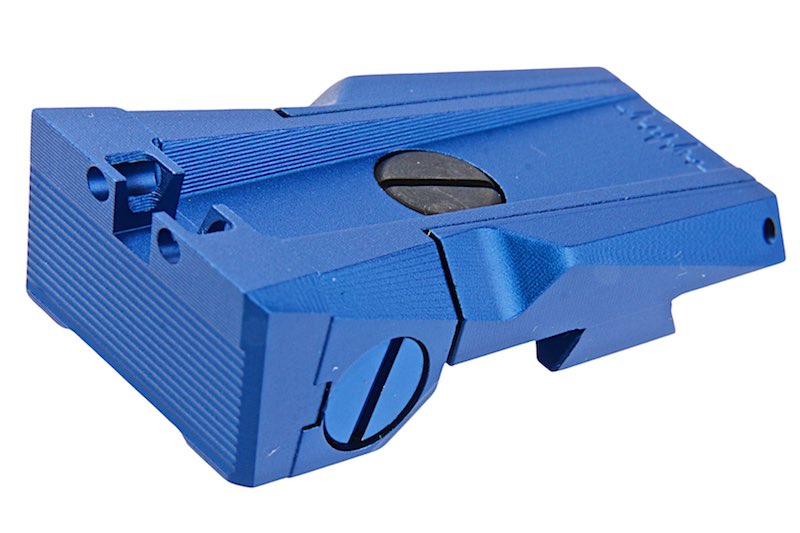 Dr. Black Aluminum Optic Rear Sight For Tokyo Marui Hi Capa 5.1 GBB Airsoft (Blue)