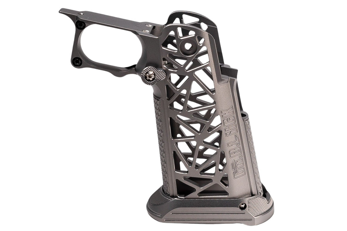 Dr. Black Aluminum Type A Pistol Grip For Tokyo Marui Hi Capa GBB Airsoft Pistol (Gray)