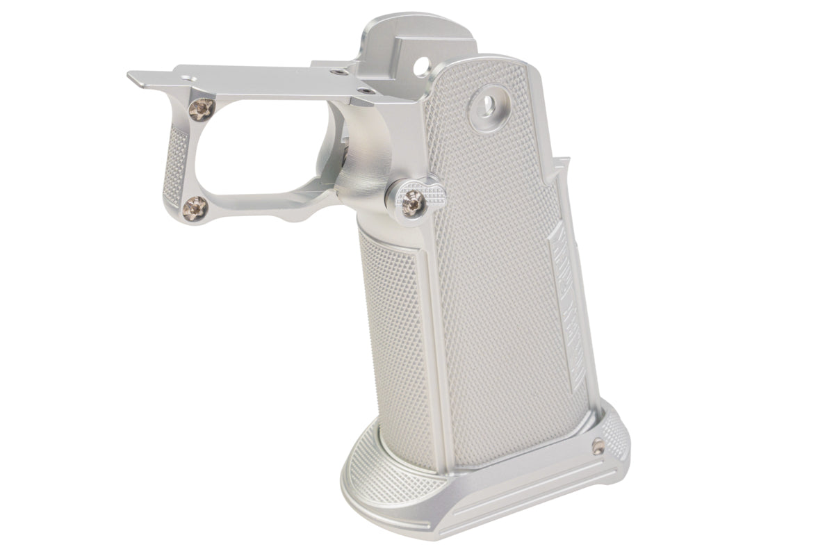 Dr. Black Aluminum Grip For Tokyo Marui Hi Capa GBB Airsoft (Type B/ Silver)